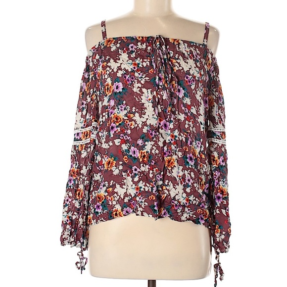 Wayf Tops - 3/$25 WAYF | Cold Shoulder Peasant Blouse